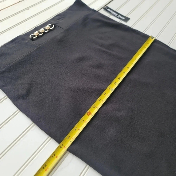 NWT Double Take Skirt Women Black Rayon Nylon Stretch Straight Pencil Knee Sz XL - Picture 6 of 8